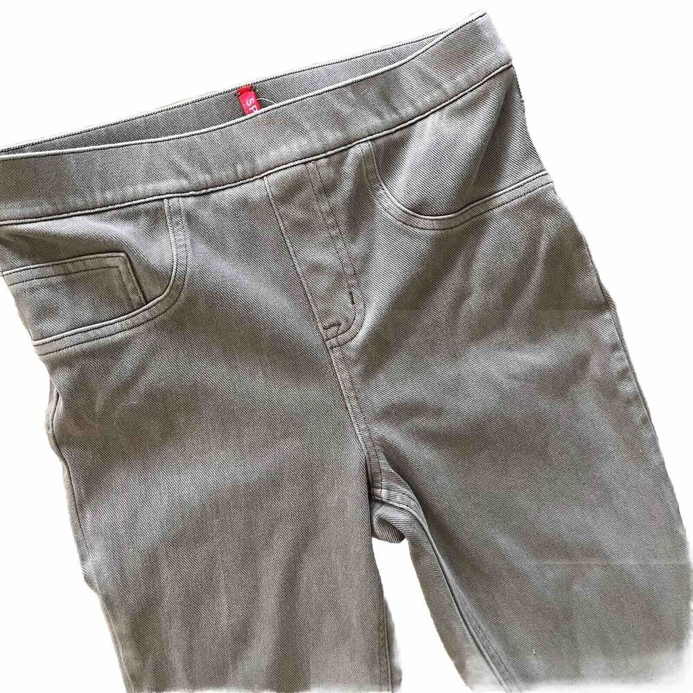 SPANX Grey Stretch Pull On Skinny Jean Legging Straight Leg Size S
